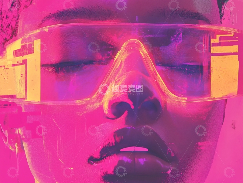 高清大图下载【趣麦麦图】未来感眼镜