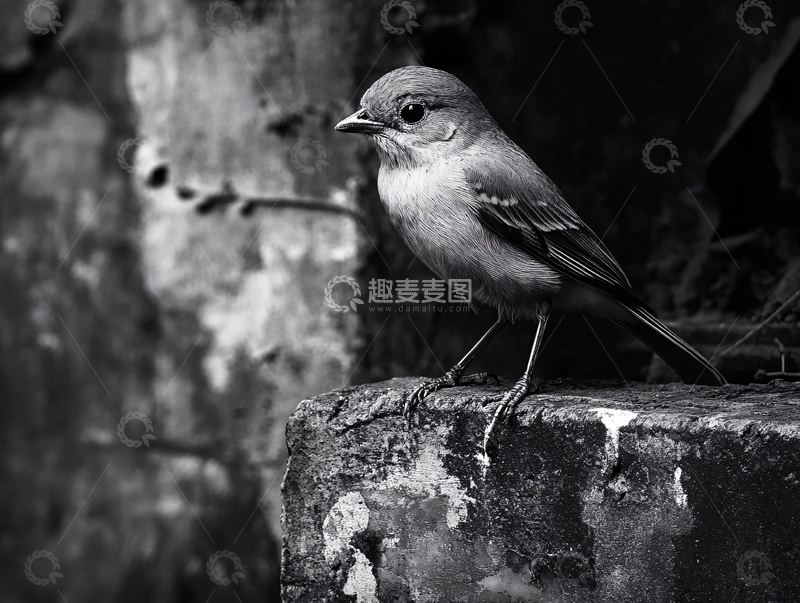 高清大图下载【趣麦麦图】黑白鸟类特写