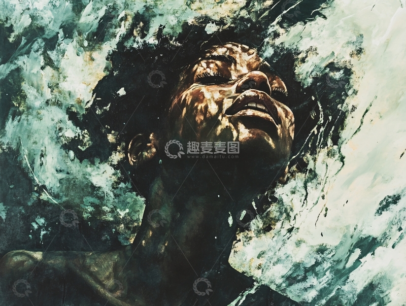 高清大图下载【趣麦麦图】抽象油画人物