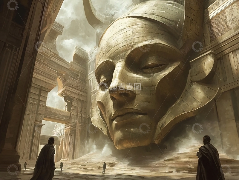 高清大图下载【趣麦麦图】巨型石像头像