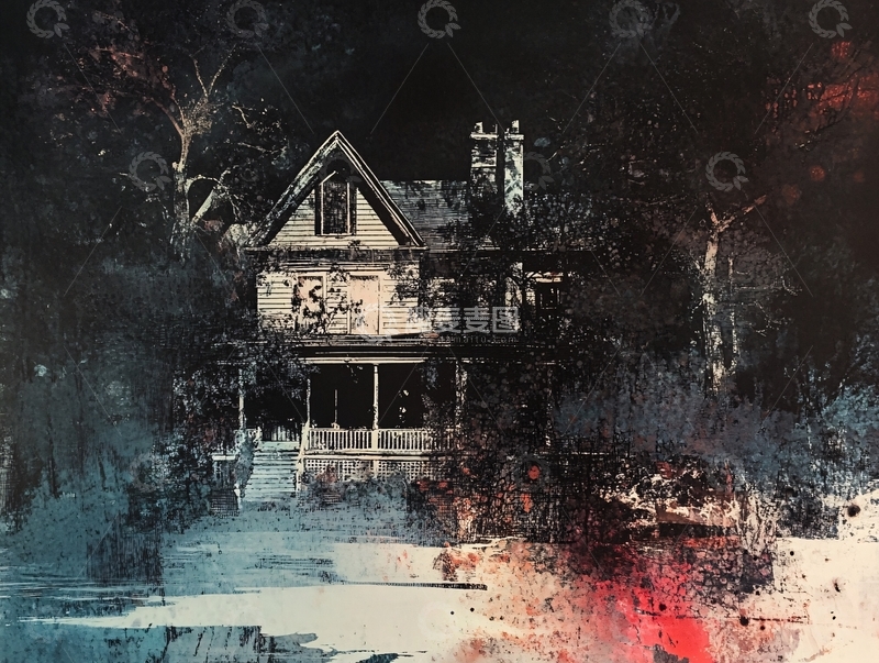 高清大图下载【趣麦麦图】阴暗老旧的房子