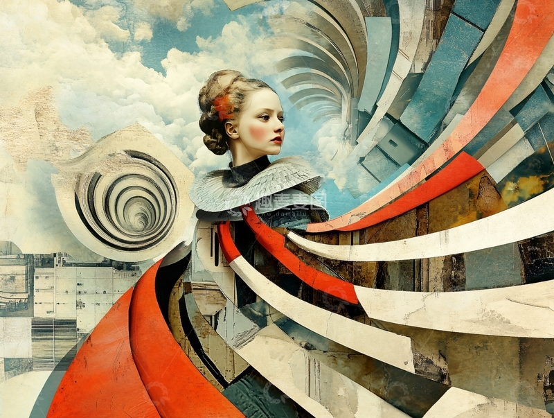 高清大图下载【趣麦麦图】复古文艺女郎