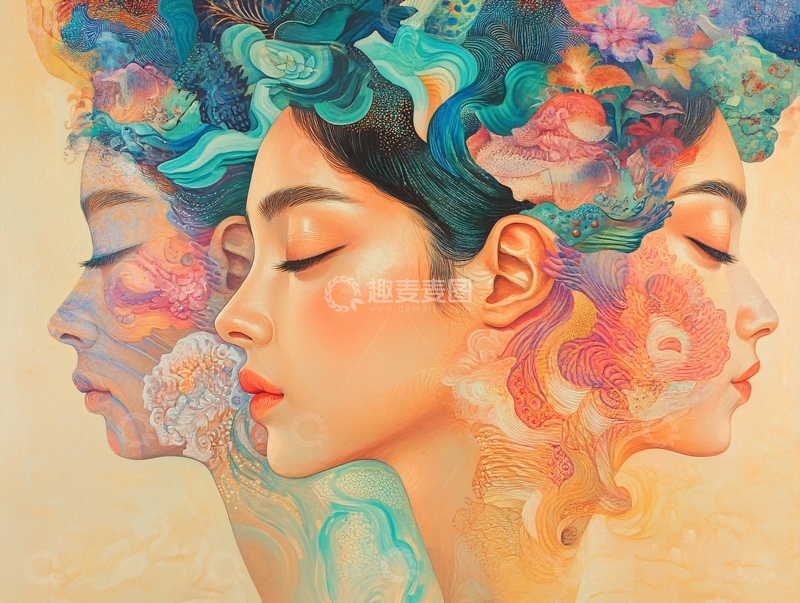 高清大图下载【趣麦麦图】梦幻双生花