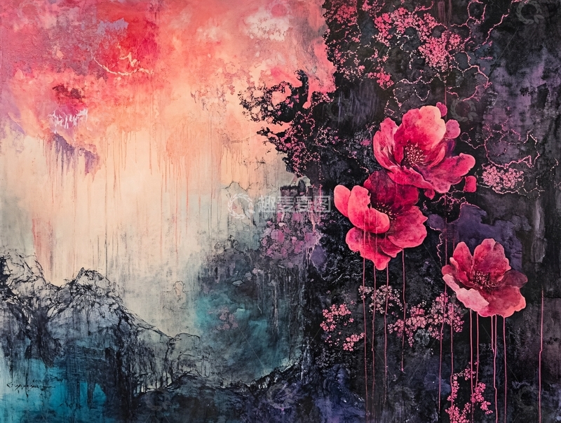 高清大图下载【趣麦麦图】抽象花卉