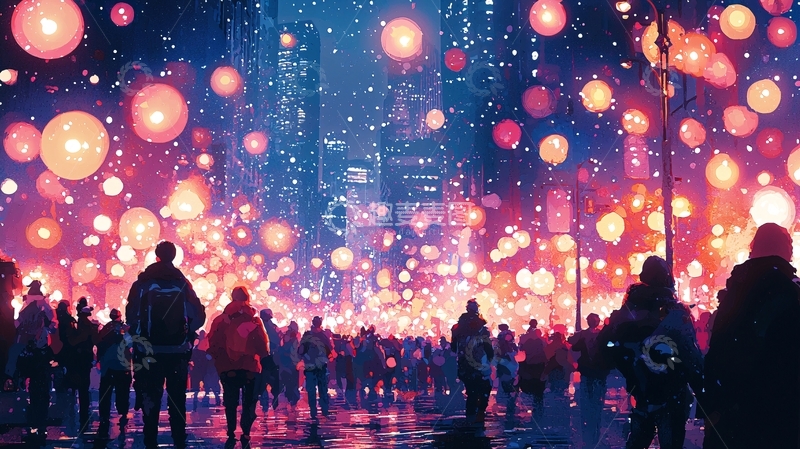 高清大图下载【趣麦麦图】梦幻都市夜景