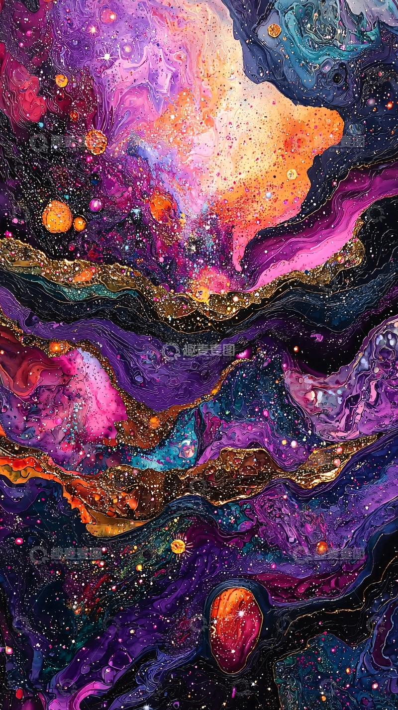 高清大图下载【趣麦麦图】抽象宇宙星空