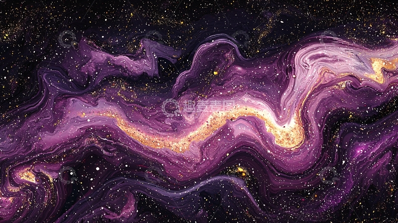 高清大图下载【趣麦麦图】紫色星河