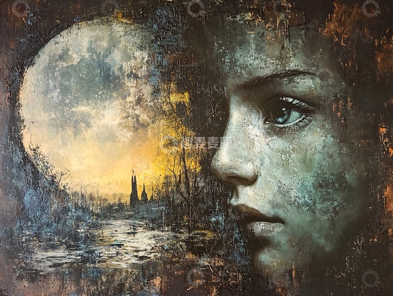 高清大图下载【趣麦麦图】女孩侧脸