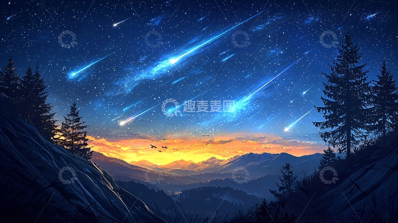 高清大图下载【趣麦麦图】流星雨