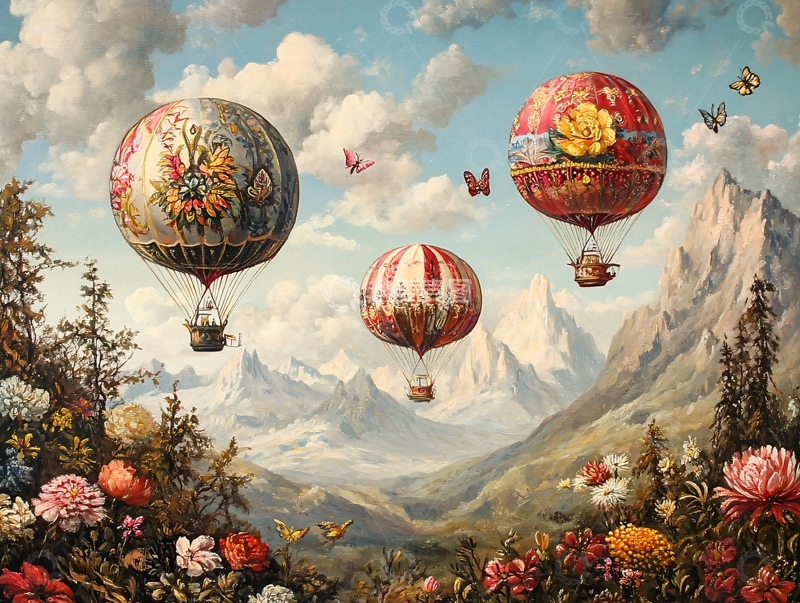 高清大图下载【趣麦麦图】热气球