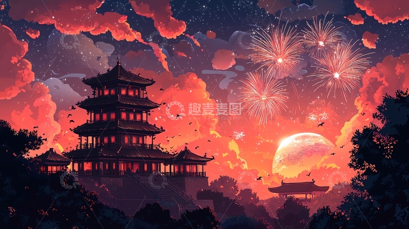 高清大图下载【趣麦麦图】中式建筑