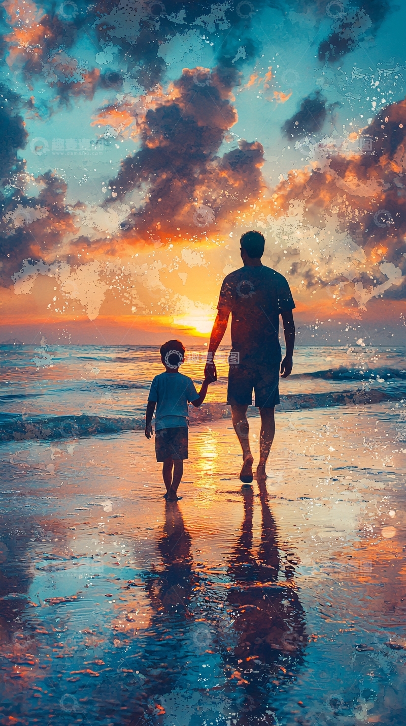 高清大图下载【趣麦麦图】父与子