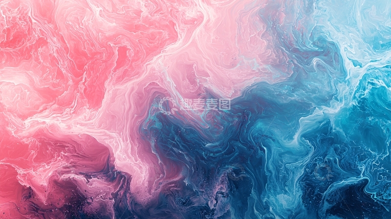 高清大图下载【趣麦麦图】粉色蓝色梦幻渐变