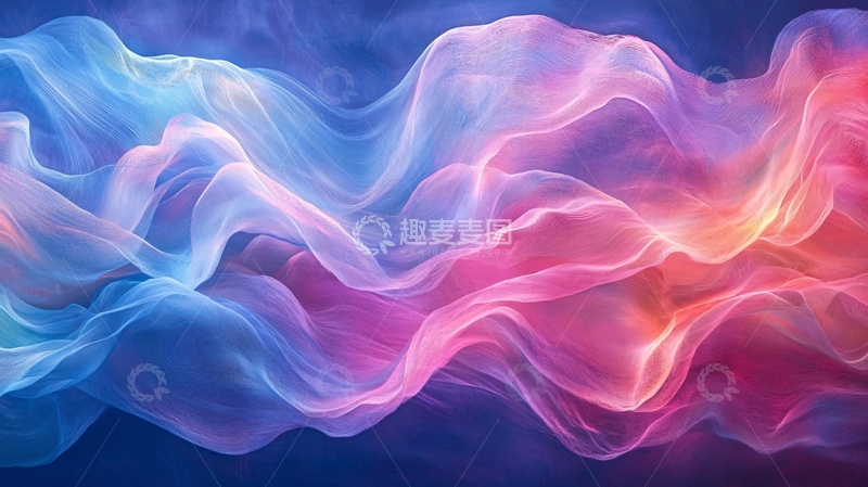 高清大图下载【趣麦麦图】梦幻彩色烟雾飘带