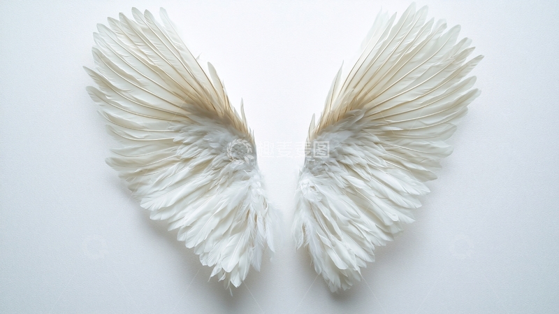 高清大图下载【趣麦麦图】白色羽毛翅膀
