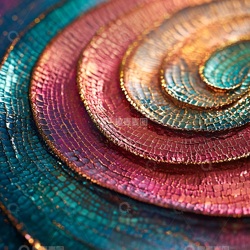 高清大图下载【趣麦麦图】彩色螺旋盘子