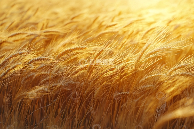 高清大图下载【趣麦麦图】金黄麦田阳光洒照