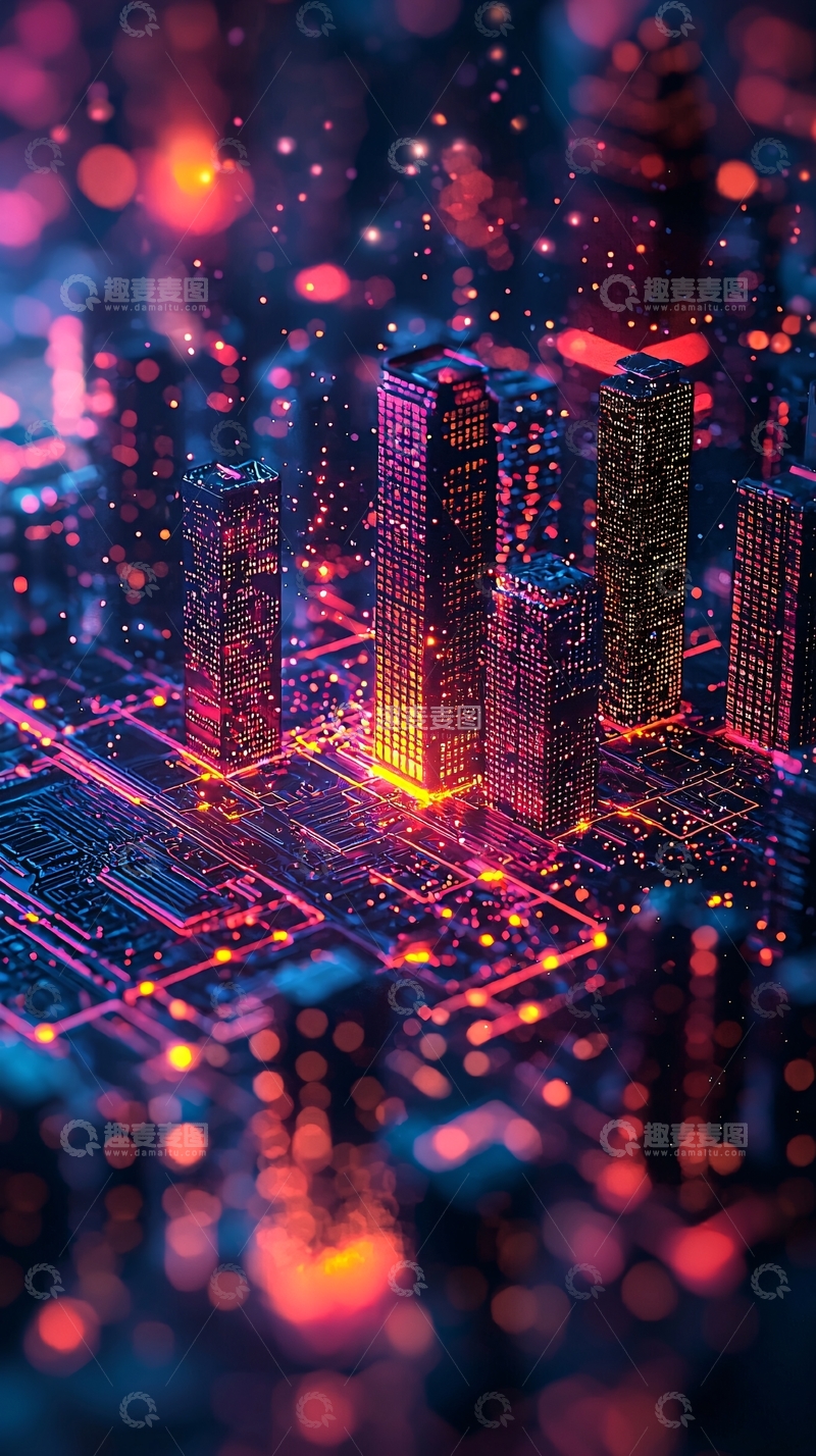 高清大图下载【趣麦麦图】未来科技感城市