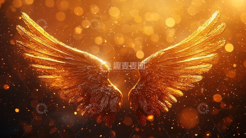 高清大图下载【趣麦麦图】金色翅膀6