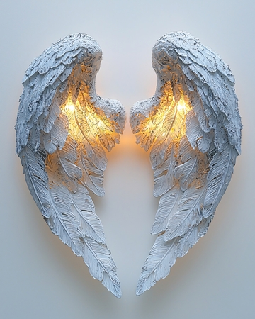 白色天使翅膀灯饰