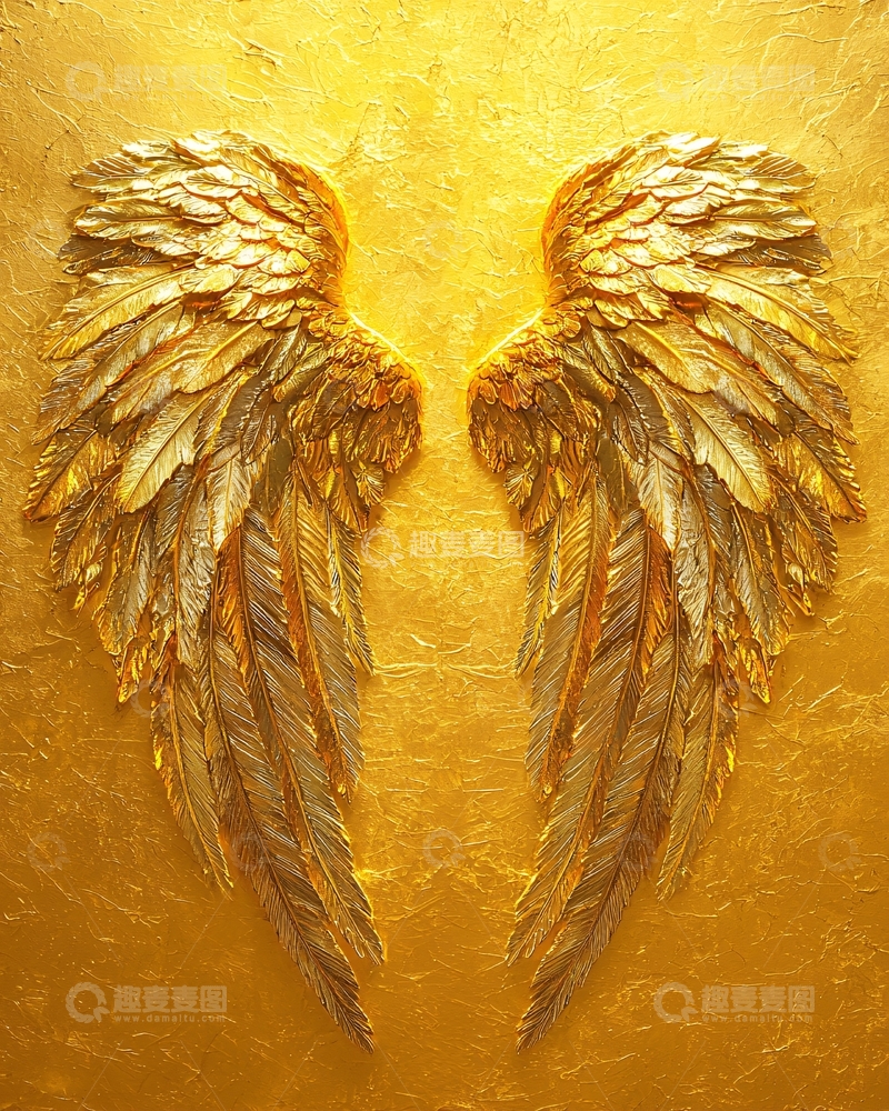 高清大图下载【趣麦麦图】金色翅膀8