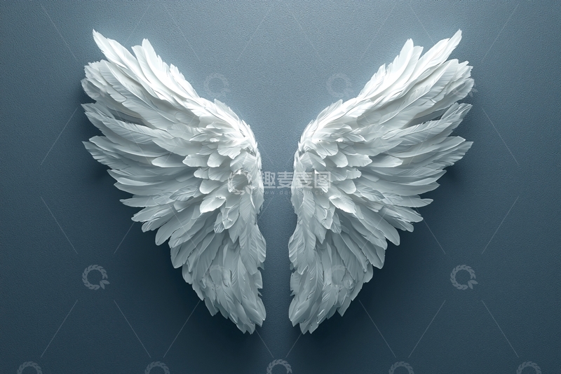 高清大图下载【趣麦麦图】白色羽毛翅膀