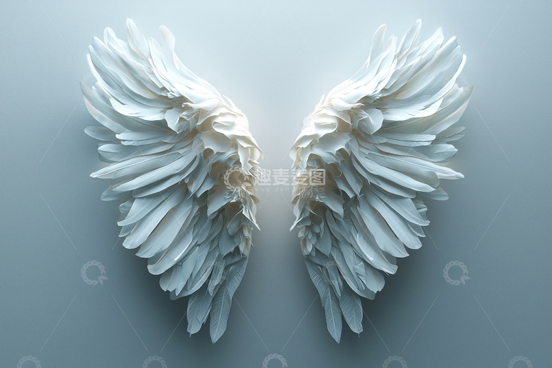高清大图下载【趣麦麦图】白色羽翼