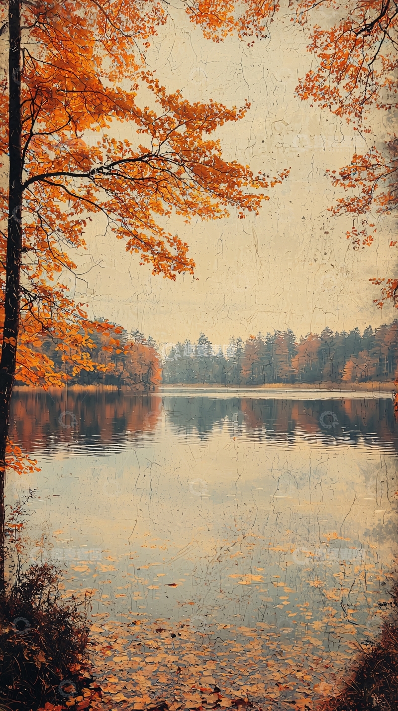 高清大图下载【趣麦麦图】秋日湖景