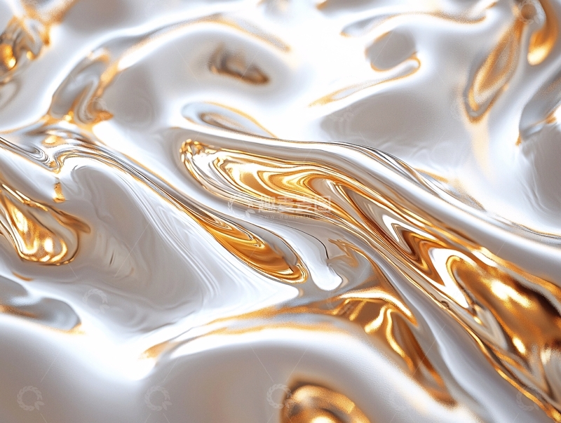 高清大图下载【趣麦麦图】流体金属质感背景