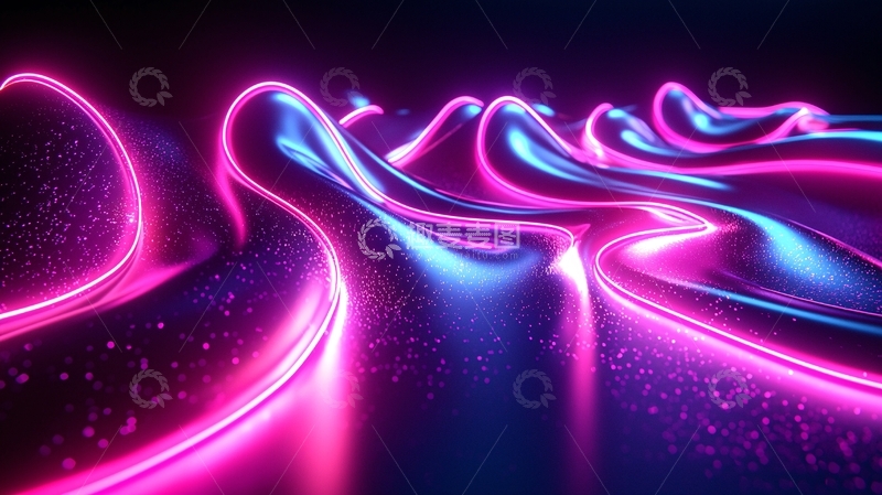 高清大图下载【趣麦麦图】炫彩流体光效背景