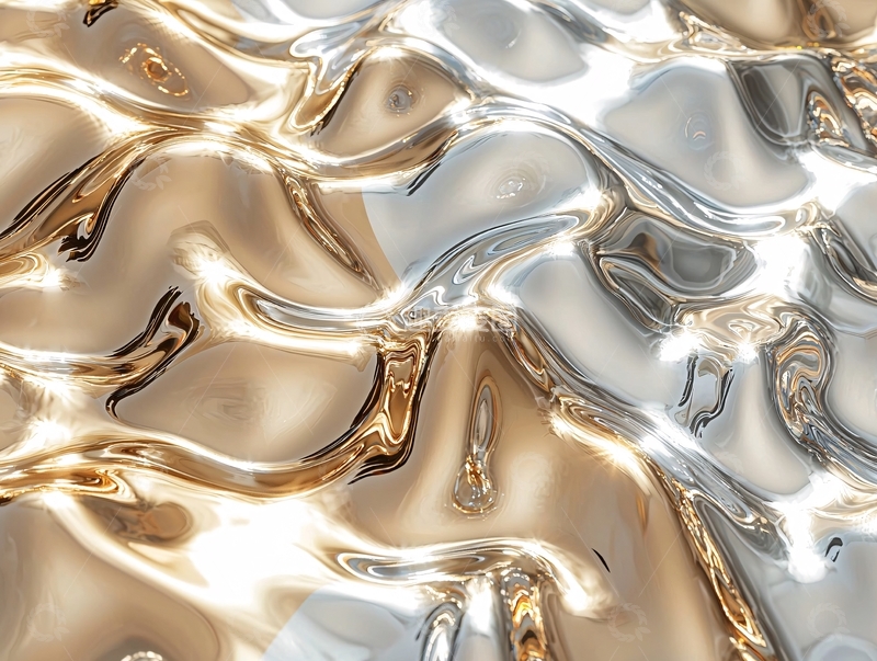 高清大图下载【趣麦麦图】-流动的金属质感背景