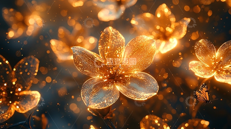 高清大图下载【趣麦麦图】金色花朵