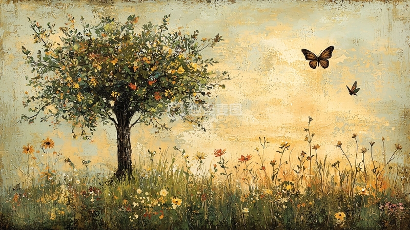 高清大图下载【趣麦麦图】田园风光油画