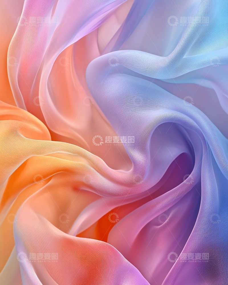高清大图下载【趣麦麦图】彩色丝绸质感