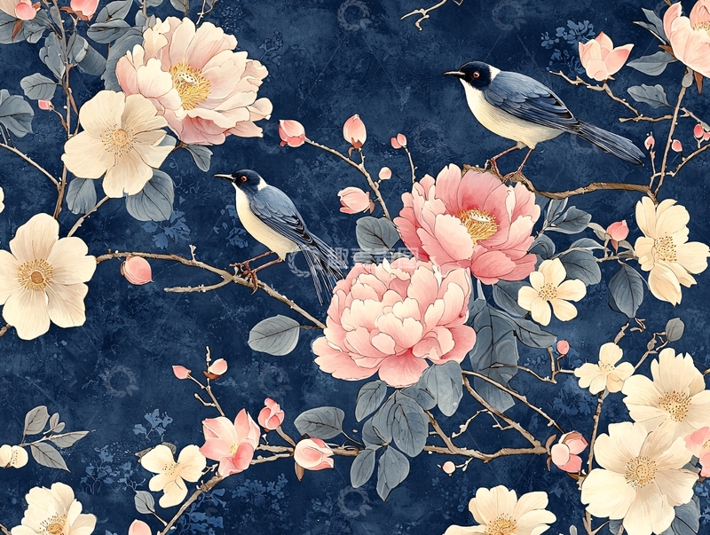 高清大图下载【趣麦麦图】水墨花鸟图