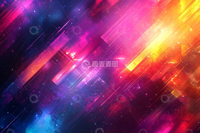 高清大图下载【趣麦麦图】绚丽色彩交织光影