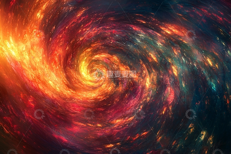 高清大图下载【趣麦麦图】火焰般的宇宙漩涡