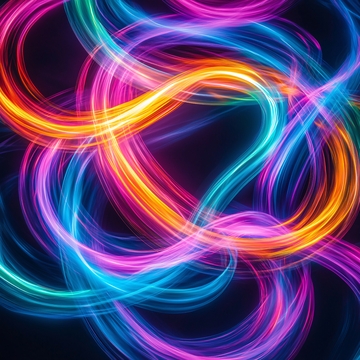 绚丽多彩的光线轨迹