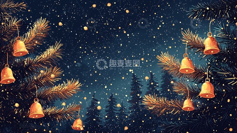 高清大图下载【趣麦麦图】圣诞节雪景