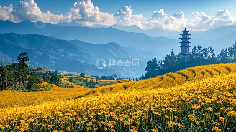 高清大图下载【趣麦麦图】梯田