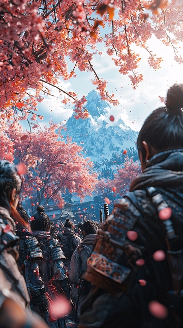 樱花树下武士大军