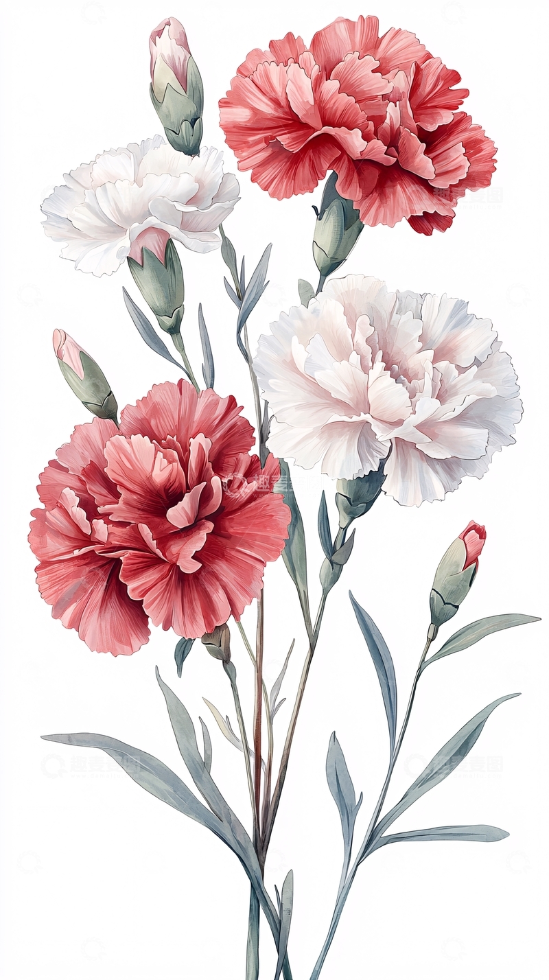 高清大图下载【趣麦麦图】粉色康乃馨花束