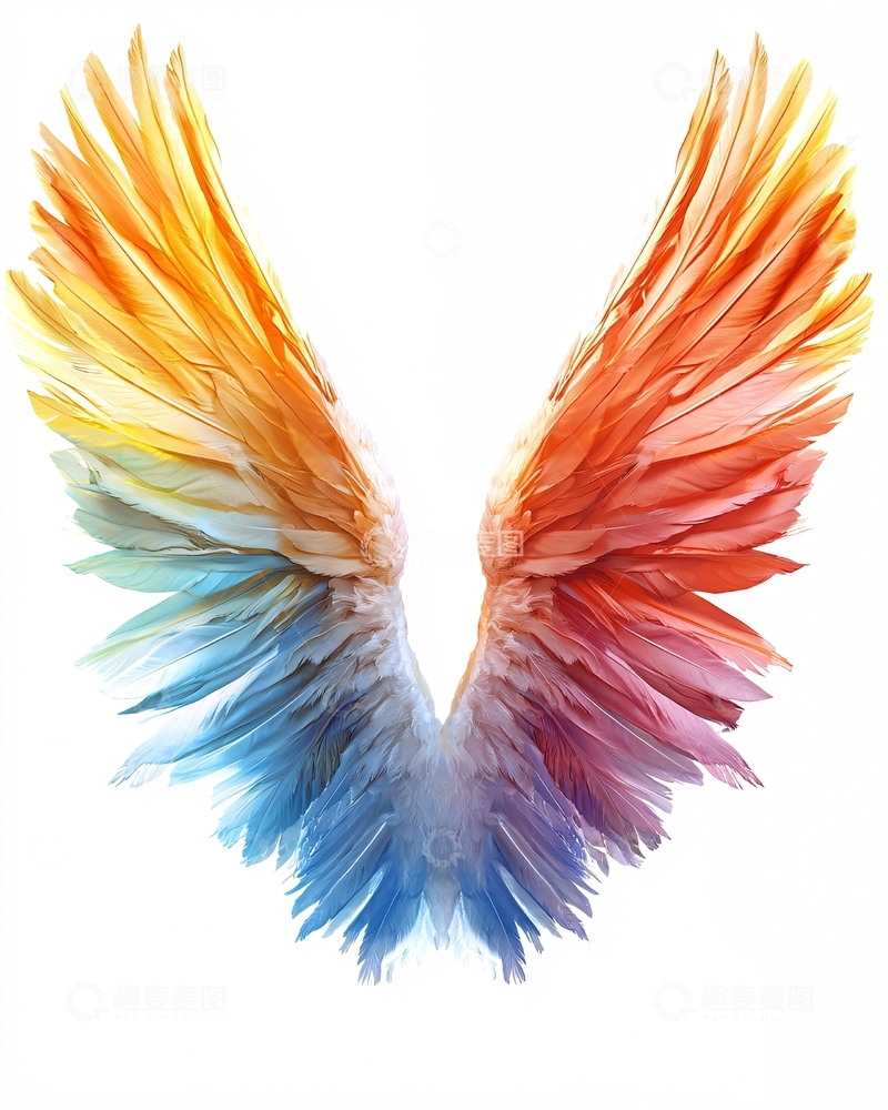 高清大图下载【趣麦麦图】彩色翅膀