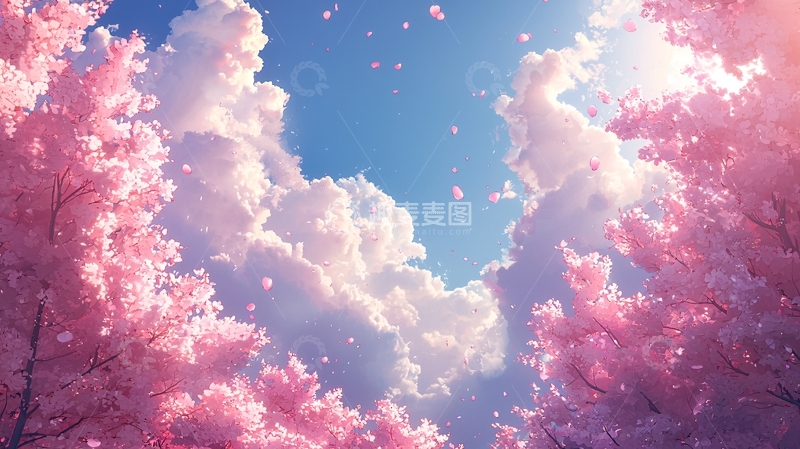 高清大图下载【趣麦麦图】粉色樱花