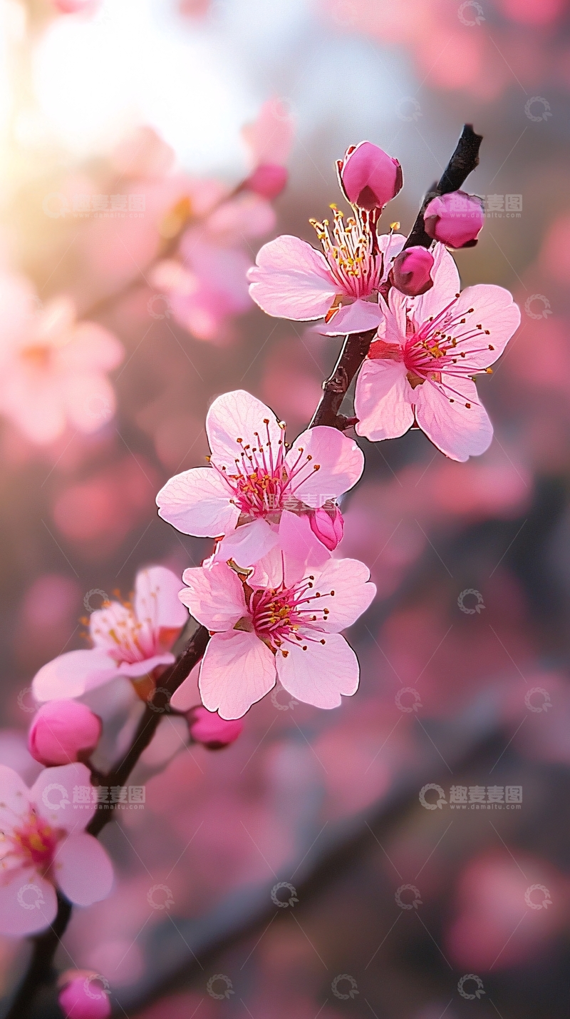 高清大图下载【趣麦麦图】粉色梅花