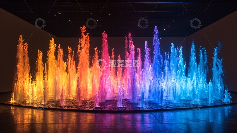 高清大图下载【趣麦麦图】彩色喷泉