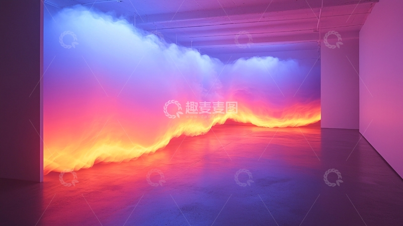 高清大图下载【趣麦麦图】梦幻彩色烟雾装置艺术