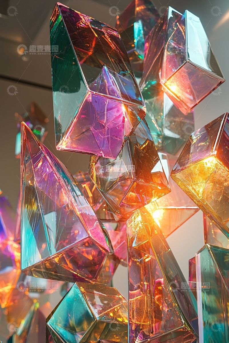 高清大图下载【趣麦麦图】彩色玻璃块