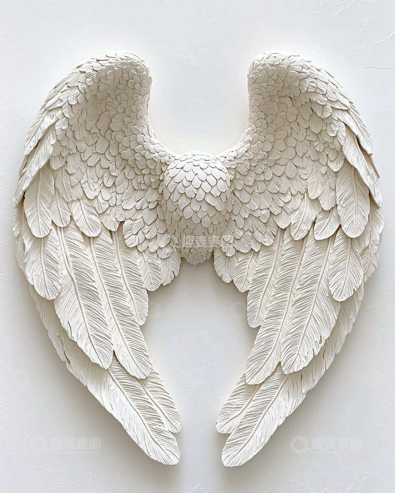 高清大图下载【趣麦麦图】白色天使翅膀装饰