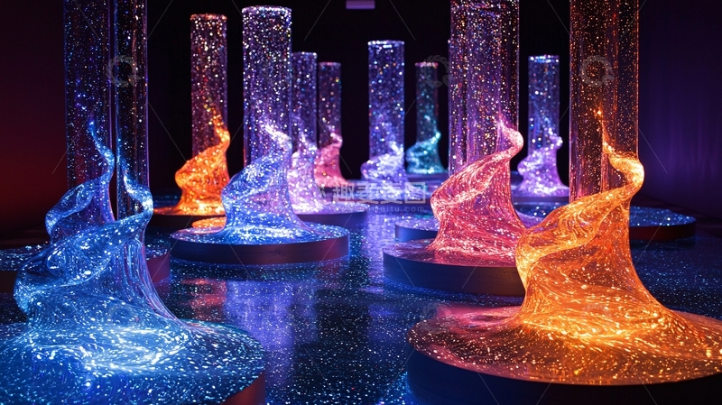 高清大图下载【趣麦麦图】彩色光柱